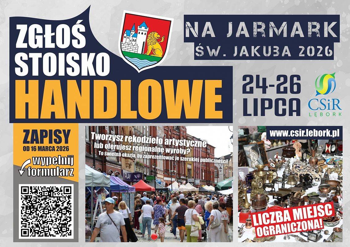 Jarmark św. Jakuba 2026 – nabór wystawców w Lęborku